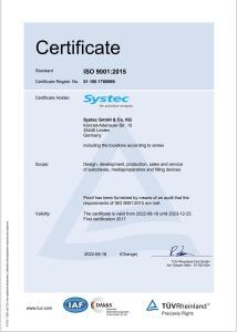 Certificats Systec 2022